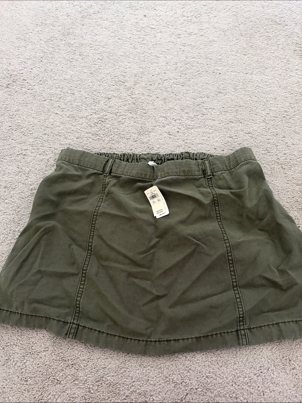Aerie Olive Green Mini Skirt with Elastic Waist